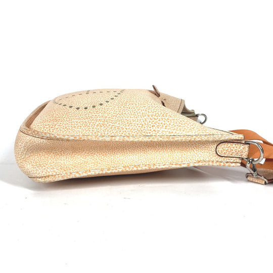 HERMES Shoulder Bag Leather, Buffle Skipper Orange Evelyn 1 PM Dalmatian