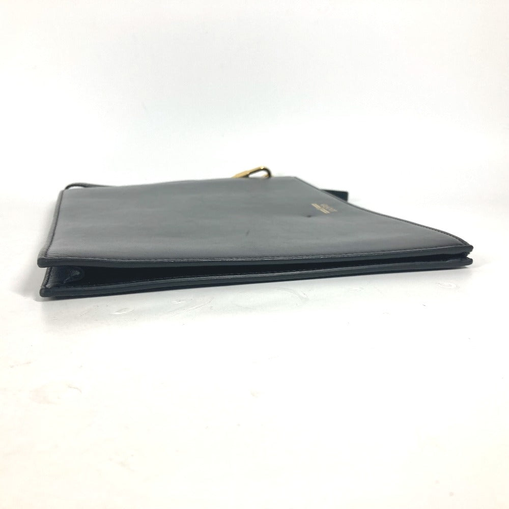 GUCCI Clutch bag 547613 leather black Bag logo mens Used Authentic