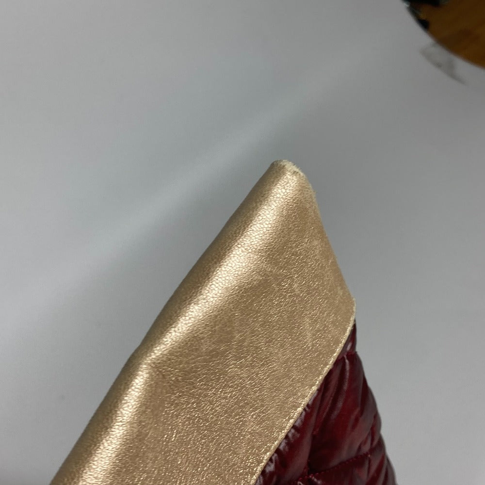 CHANEL Shoulder Bag Nylon, Leather wine-red By color CC COCO Mark Cococoon Quilting Women Used Authentic