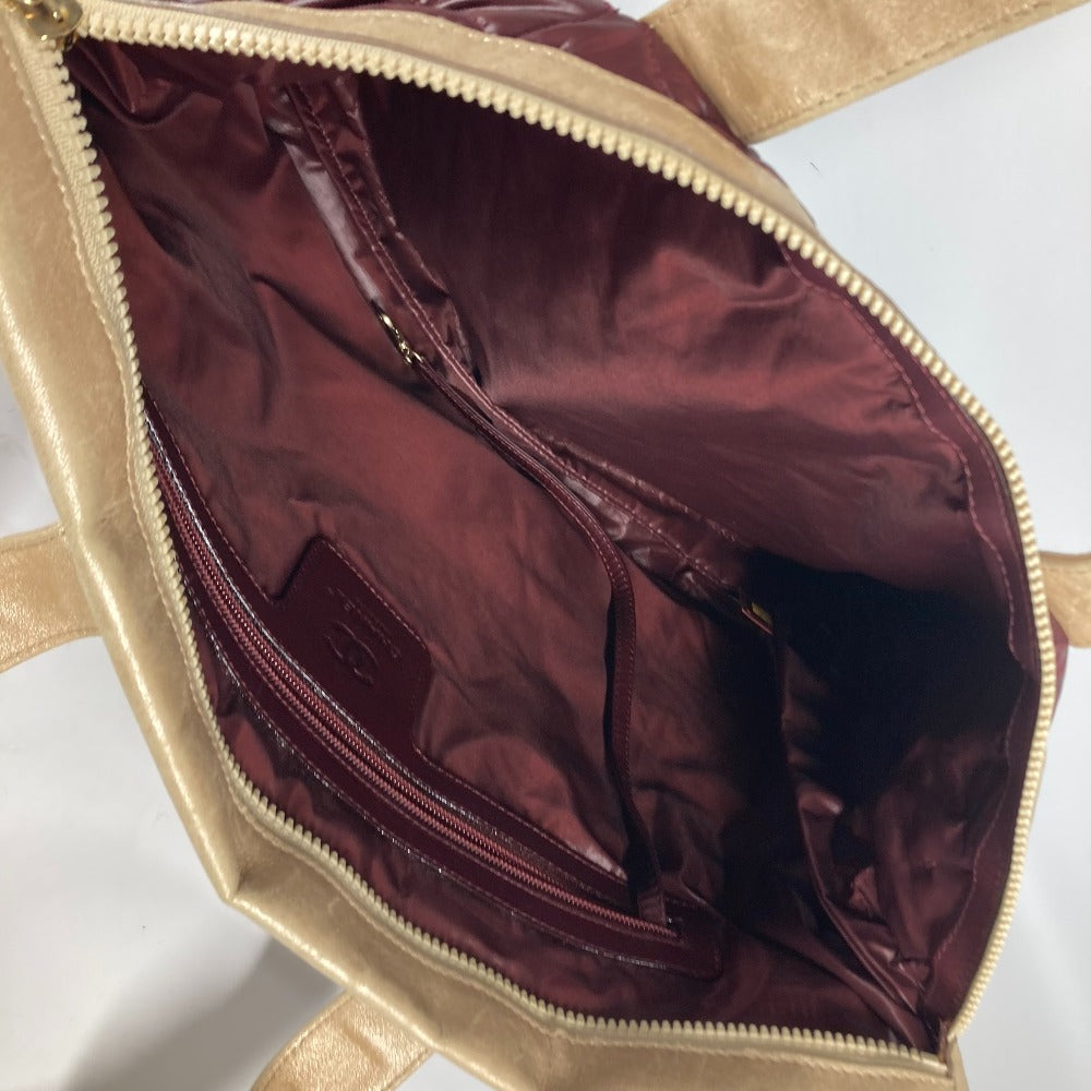 CHANEL Shoulder Bag Nylon, Leather wine-red By color CC COCO Mark Cococoon Quilting Women Used Authentic