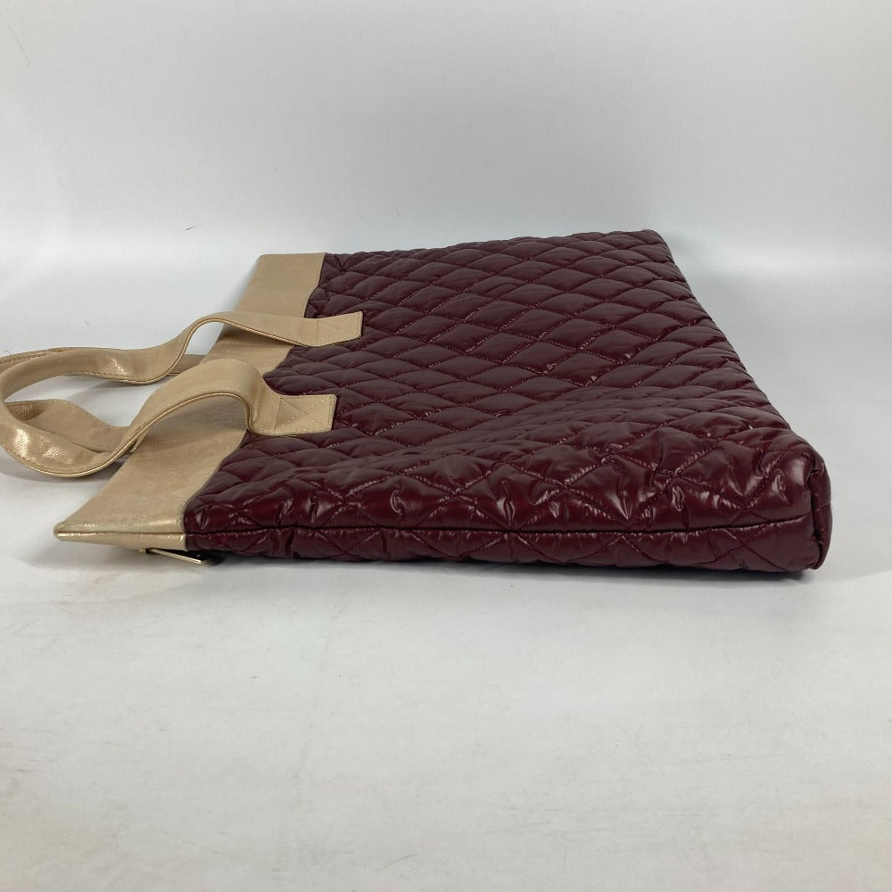 CHANEL Shoulder Bag Nylon, Leather wine-red By color CC COCO Mark Cococoon Quilting Women Used Authentic