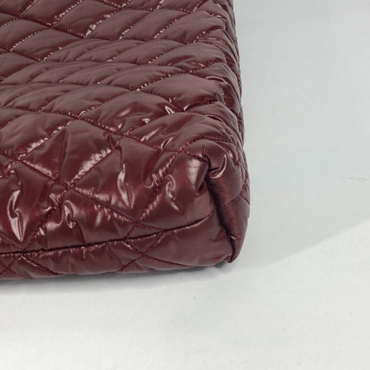 CHANEL Shoulder Bag Nylon, Leather wine-red By color CC COCO Mark Cococoon Quilting Women Used Authentic