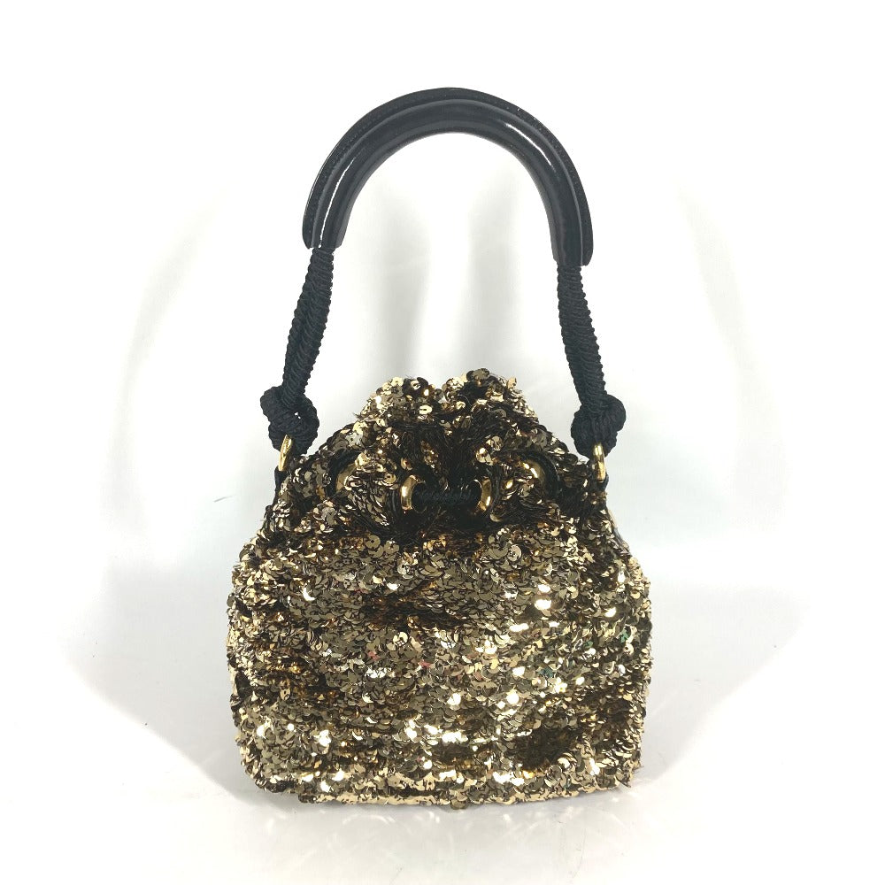 LOUIS VUITTON Handbag M40322 Sequins, Leather gold 2010 Cruise Collection Mininoe Rococo All Women Used Authentic
