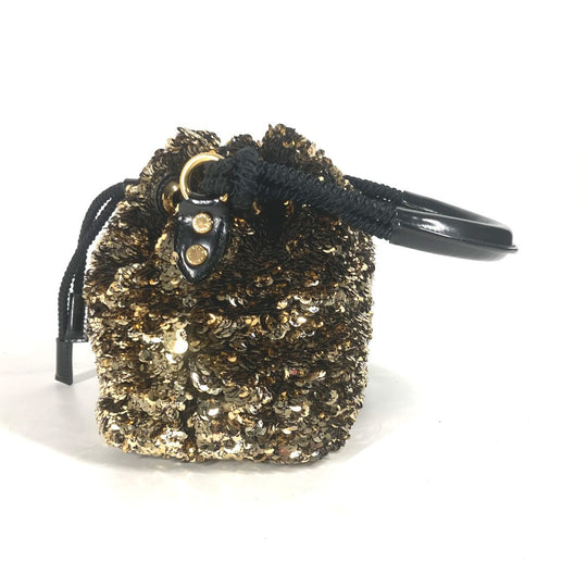 LOUIS VUITTON Handbag M40322 Sequins, Leather gold 2010 Cruise Collection Mininoe Rococo All Women Used Authentic