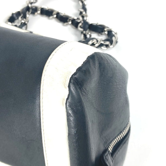 CHANEL Shoulder Bag leather white By color CC COCO Mark WChain Women Used Authentic