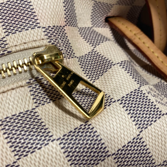 LOUIS VUITTON Backpack N41578 Damier Azur Canvas white Damier Azur Speron Women Used Authentic