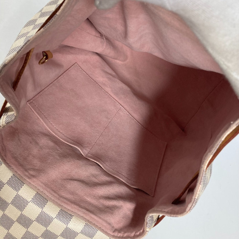 LOUIS VUITTON Backpack N41578 Damier Azur Canvas white Damier Azur Speron Women Used Authentic