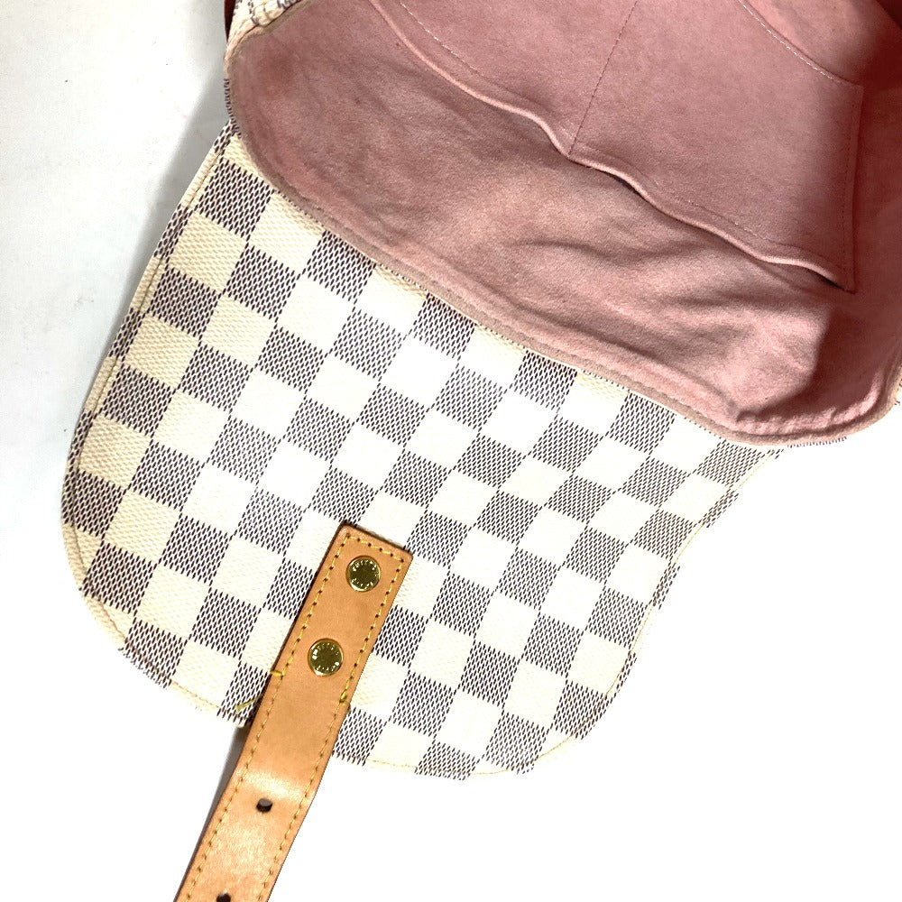 LOUIS VUITTON Backpack N41578 Damier Azur Canvas white Damier Azur Speron Women Used Authentic