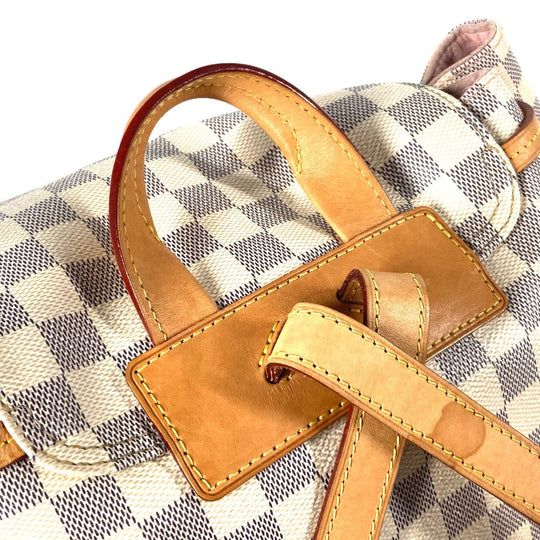 LOUIS VUITTON Backpack N41578 Damier Azur Canvas white Damier Azur Speron Women Used Authentic