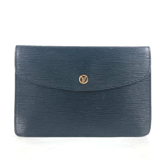 LOUIS VUITTON Clutch bag M52662 Epi Leather black Epi Montaigne 23 Women Used Authentic