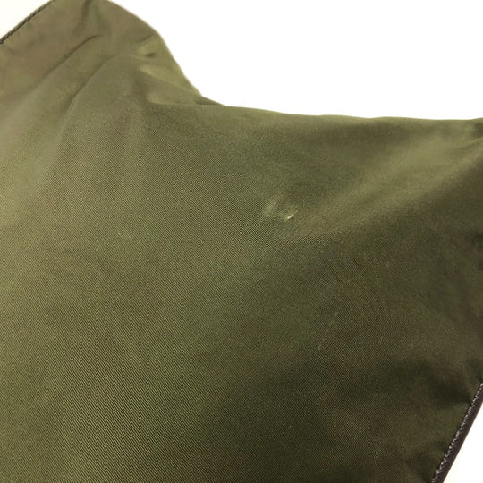 PRADA Shoulder Bag Nylon khaki Triangle logo mens Used Authentic