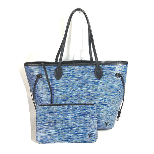 LOUIS VUITTON Shoulder Bag M51053 Epi Leather blue Epi Denim Neverfull MM Women Used Authentic