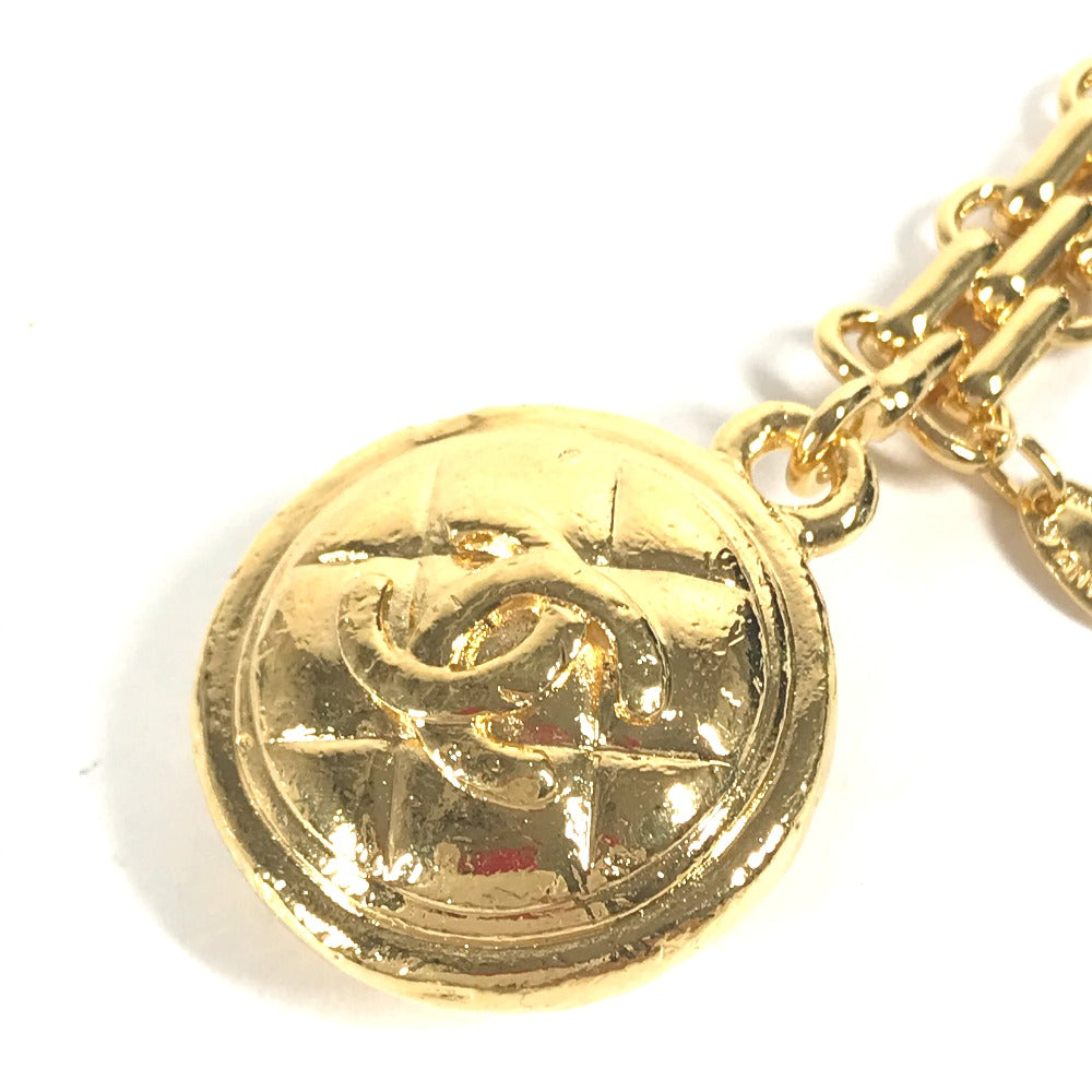 CHANEL key ring metal gold Vintage chain CC COCO Mark Women Used Authentic