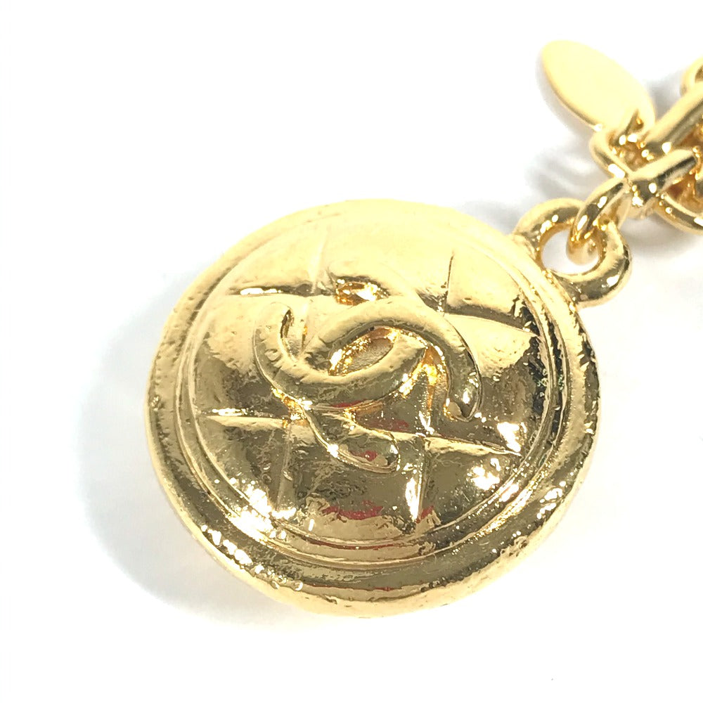 CHANEL key ring metal gold Vintage chain CC COCO Mark Women Used Authentic