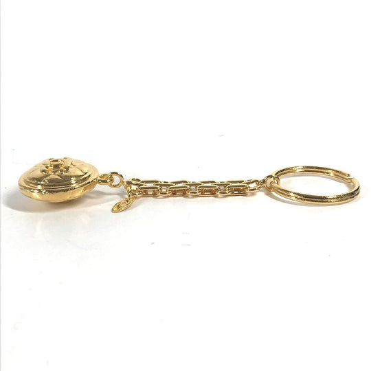 CHANEL key ring metal gold Vintage chain CC COCO Mark Women Used Authentic
