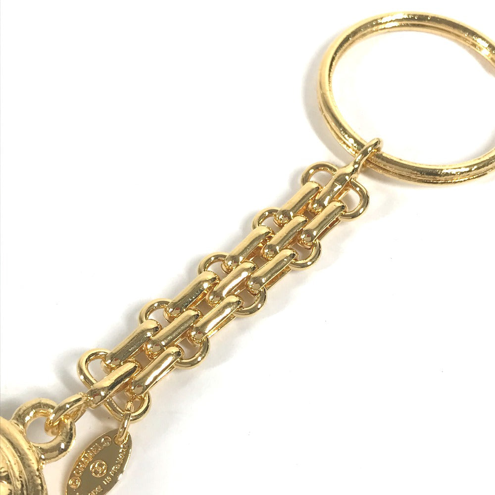 CHANEL key ring metal gold Vintage chain CC COCO Mark Women Used Authentic