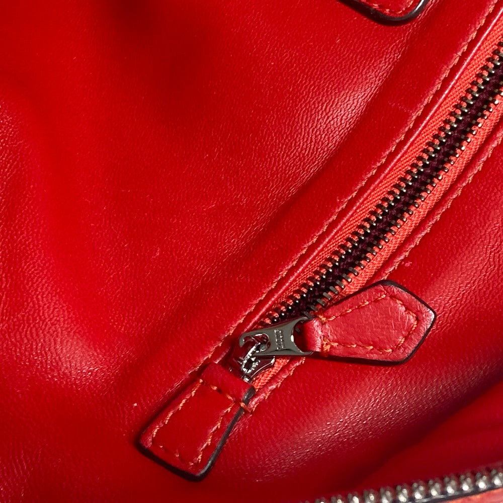 LOEWE Handbag leather Red Barroco Artesano Amazona 36 Women Used Authentic
