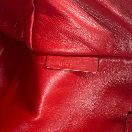LOEWE Handbag leather Red Barroco Artesano Amazona 36 Women Used Authentic