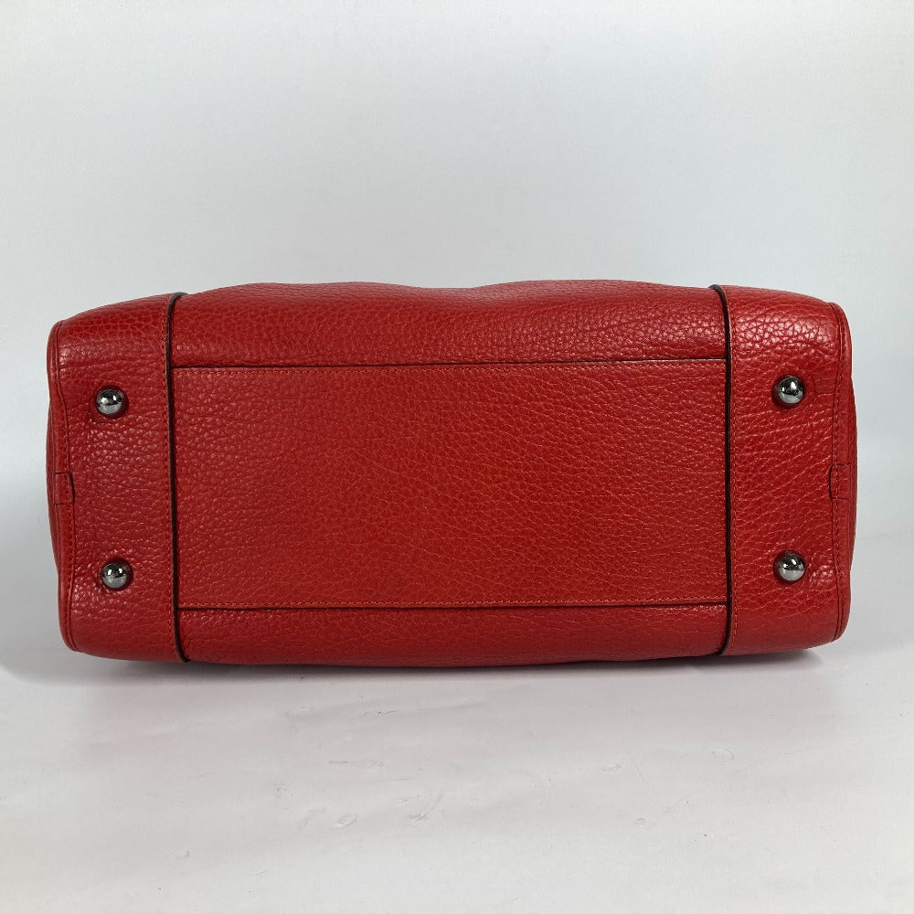 LOEWE Handbag leather Red Barroco Artesano Amazona 36 Women Used Authentic