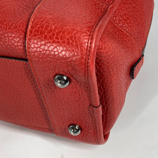 LOEWE Handbag leather Red Barroco Artesano Amazona 36 Women Used Authentic