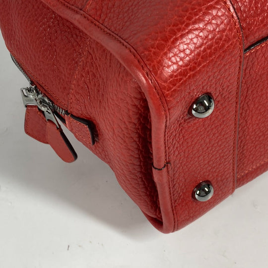 LOEWE Handbag leather Red Barroco Artesano Amazona 36 Women Used Authentic