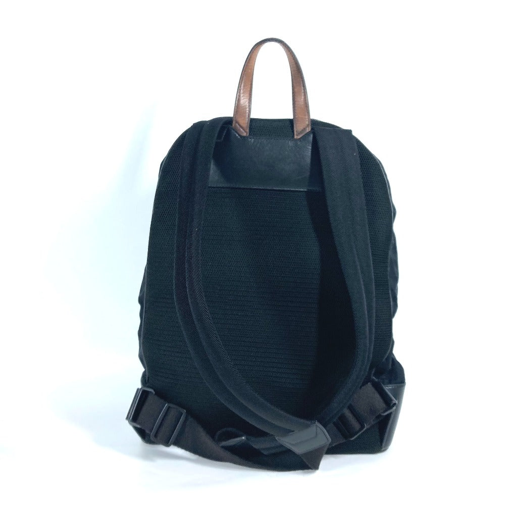 Berluti Backpack Leather / nylon black logo calligraphy mens Used Authentic