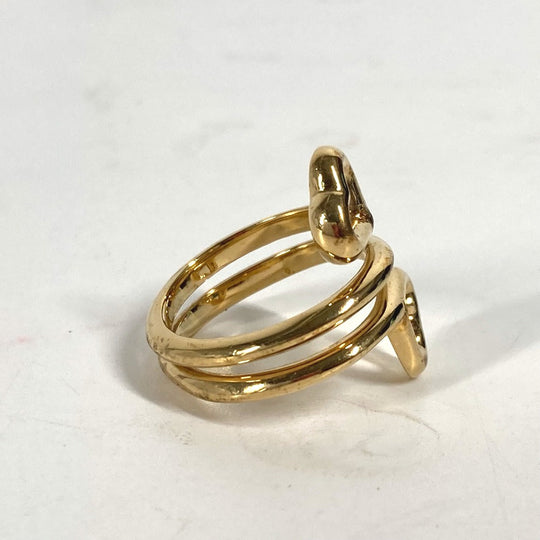 LOUIS VUITTON Ring M61146 metal gold W Heart Double Heart Women S Used Authentic