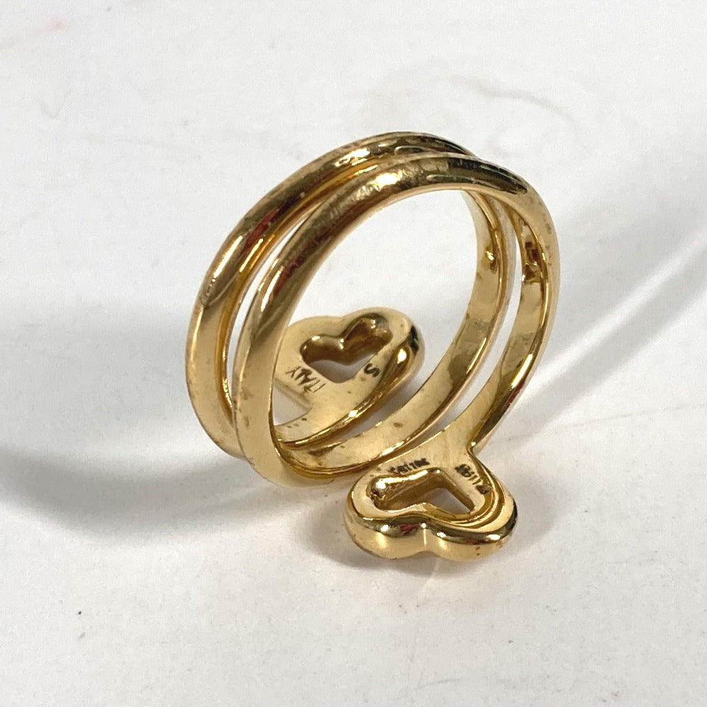 LOUIS VUITTON Ring M61146 metal gold W Heart Double Heart Women S Used Authentic