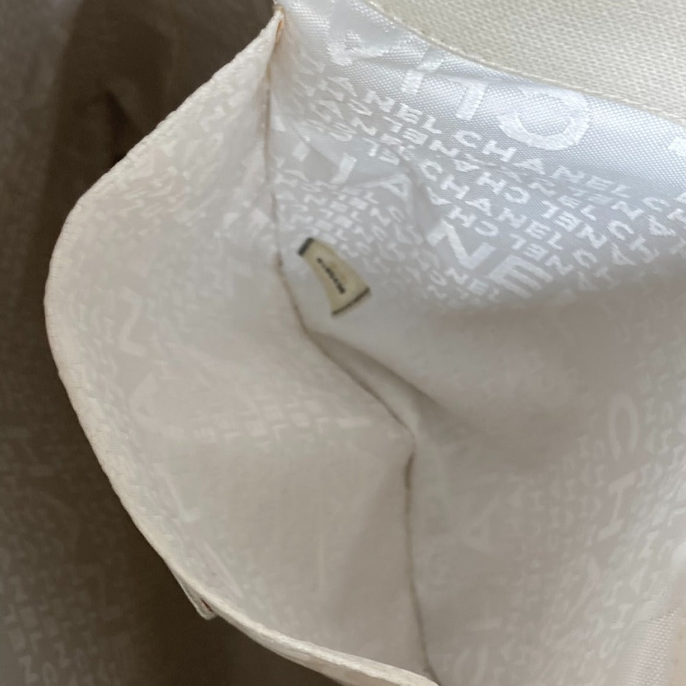 CHANEL Shoulder Bag canvas gray Shoulder Window line Women Used Authentic