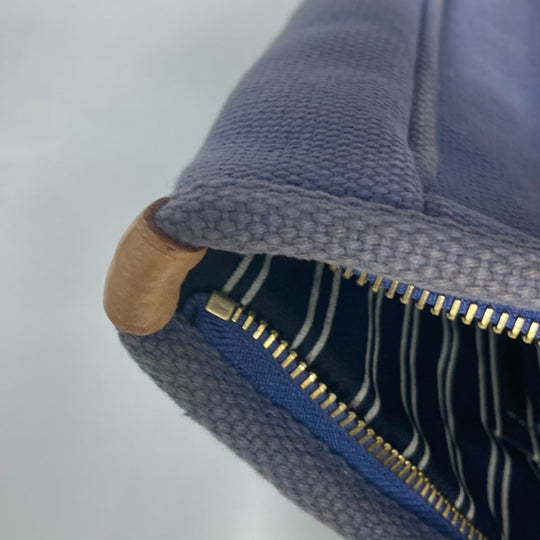 LOUIS VUITTON Tote Bag M40087 Leather / canvas blue Antigua Hippo MM Women Used Authentic