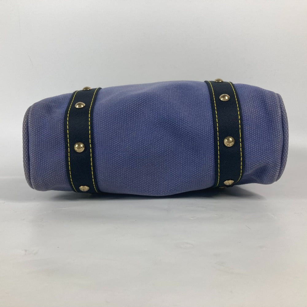 LOUIS VUITTON Tote Bag M40087 Leather / canvas blue Antigua Hippo MM Women Used Authentic