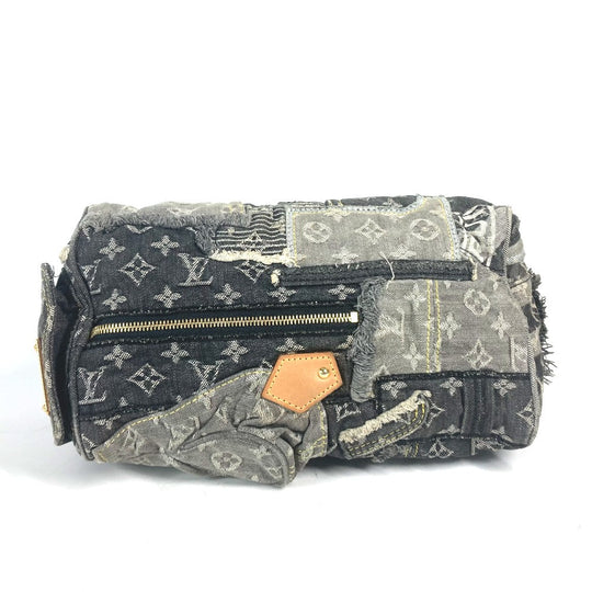 LOUIS VUITTON Handbag M95381 denim black Monogram Denim Patchwork Speedy 30 Women Used Authentic