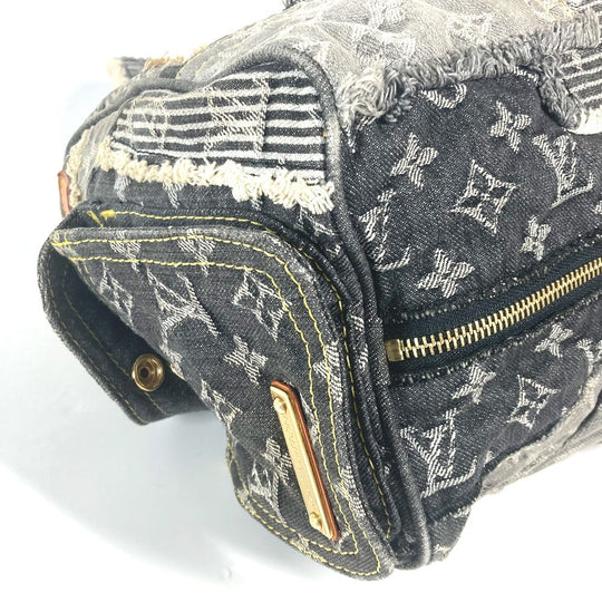 LOUIS VUITTON Handbag M95381 denim black Monogram Denim Patchwork Speedy 30 Women Used Authentic