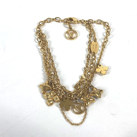 LOUIS VUITTON bracelet M68375 metal gold Accessories Blooming Bracelet Strass Bracelet Women Used Authentic