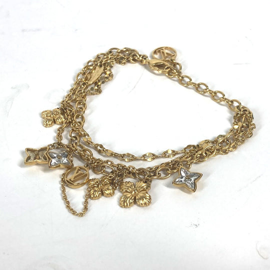 LOUIS VUITTON bracelet M68375 metal gold Accessories Blooming Bracelet Strass Bracelet Women Used Authentic