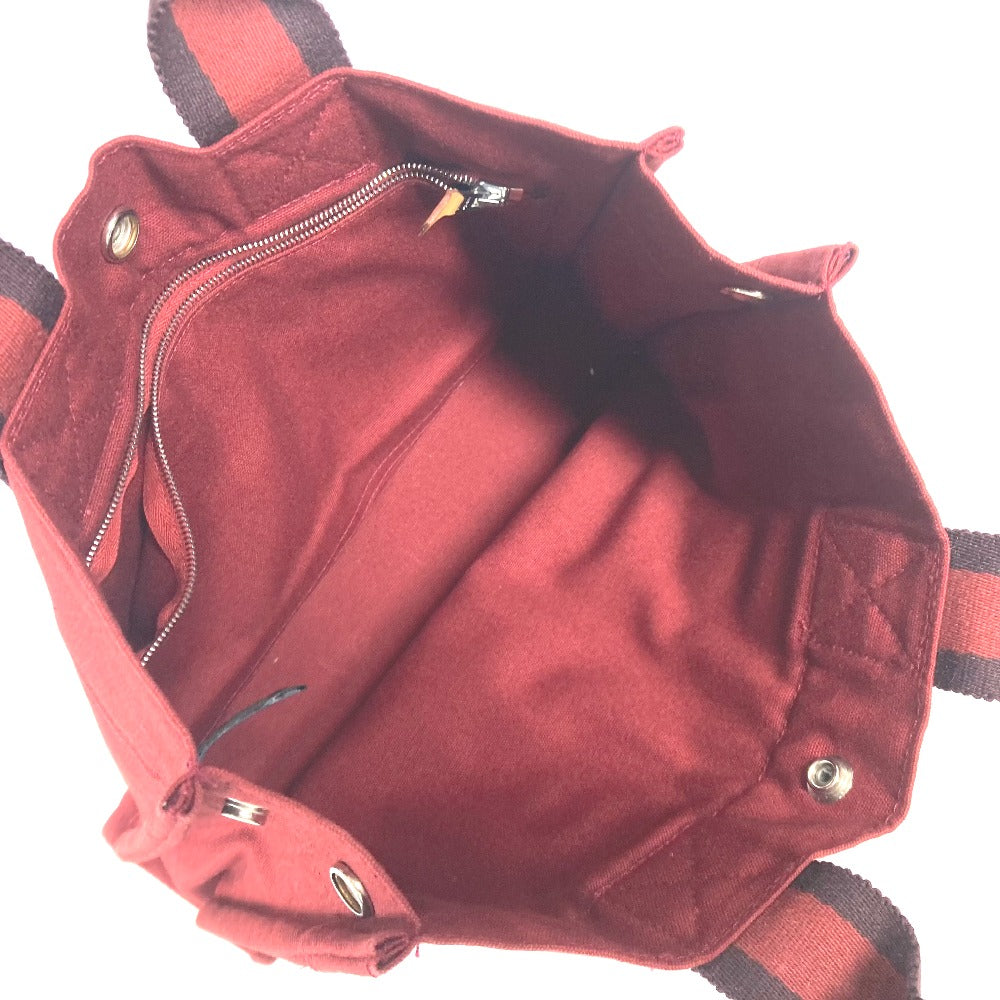 HERMES Handbag canvas Red Fool ToePM Women Used Authentic