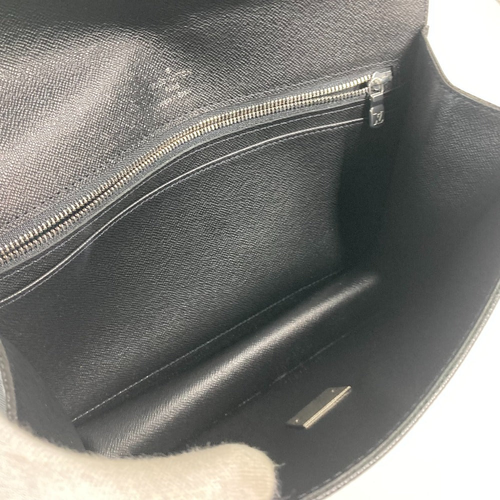 LOUIS VUITTON business bag  M30782 Taiga Leather black Taiga Selenga mens Used Authentic