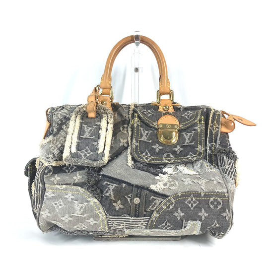 LOUIS VUITTON Boston Duffel bag M95381 Monogram denim black Monogram Denim Patchwork Speedy 30 unisex(Unisex) Used Authentic