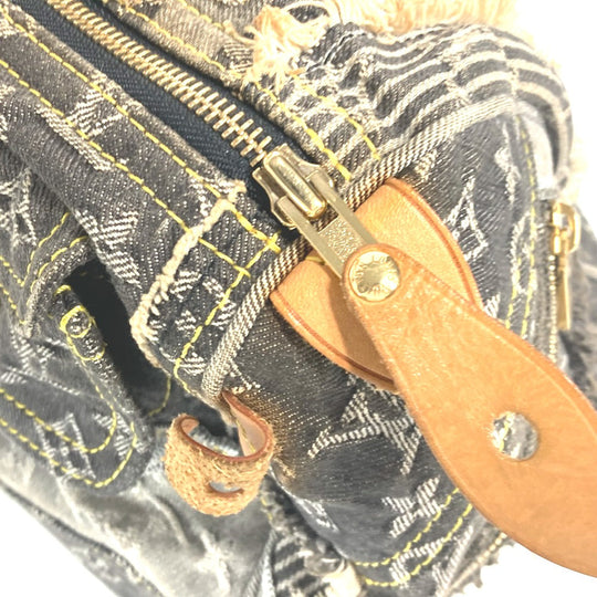 LOUIS VUITTON Boston Duffel bag M95381 Monogram denim black Monogram Denim Patchwork Speedy 30 unisex(Unisex) Used Authentic