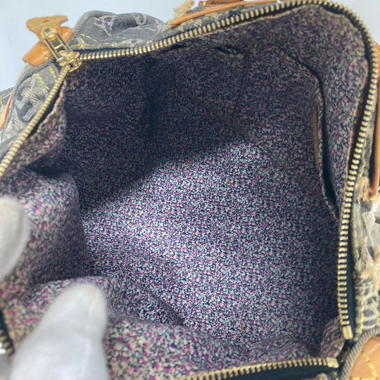 LOUIS VUITTON Boston Duffel bag M95381 Monogram denim black Monogram Denim Patchwork Speedy 30 unisex(Unisex) Used Authentic