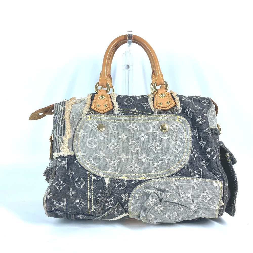 LOUIS VUITTON Boston Duffel bag M95381 Monogram denim black Monogram Denim Patchwork Speedy 30 unisex(Unisex) Used Authentic