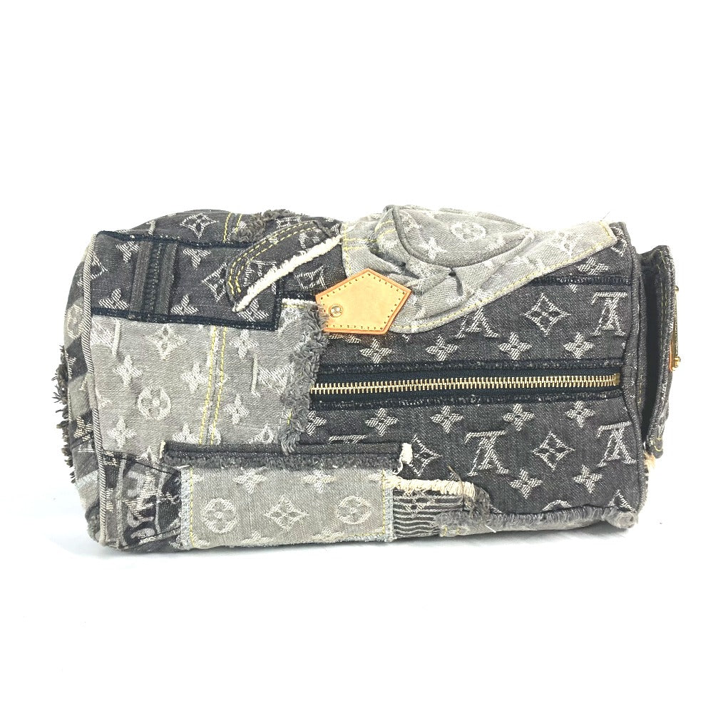 LOUIS VUITTON Boston Duffel bag M95381 Monogram denim black Monogram Denim Patchwork Speedy 30 unisex(Unisex) Used Authentic
