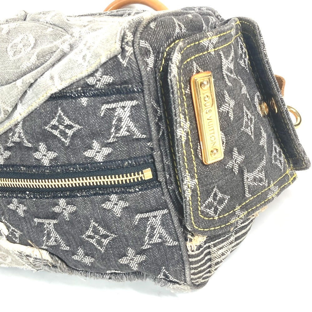 LOUIS VUITTON Boston Duffel bag M95381 Monogram denim black Monogram Denim Patchwork Speedy 30 unisex(Unisex) Used Authentic