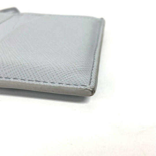 PRADA Coin case saffiano leather blue logo Women Secondhand Authentic