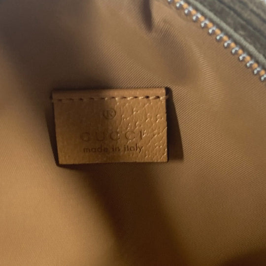 GUCCI Clutch bag 704806 Fur, Leather, Suede Brown GG Lion Lion Round Women Used Authentic