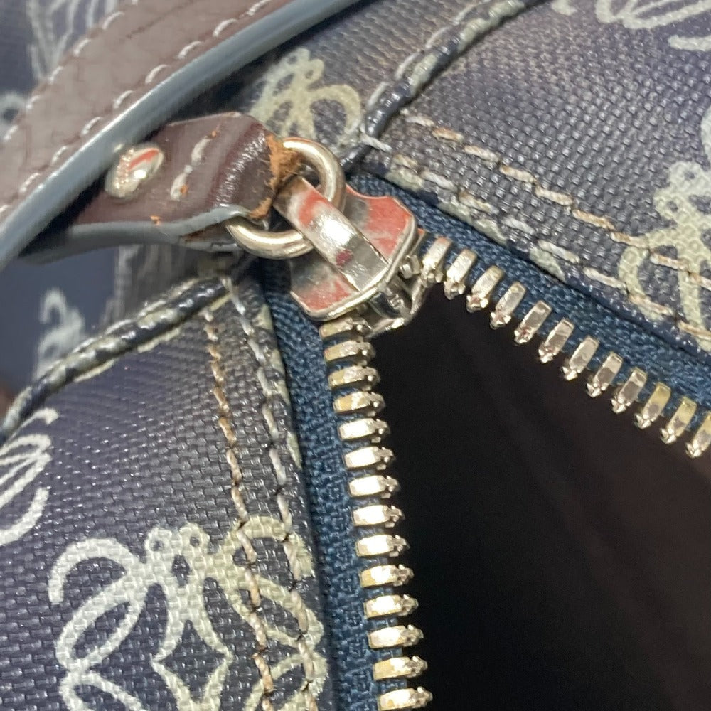 LOEWE Boston Duffel bag PVC / Leather Navy Shoulder Bag Shoulder Bag Anagram logo