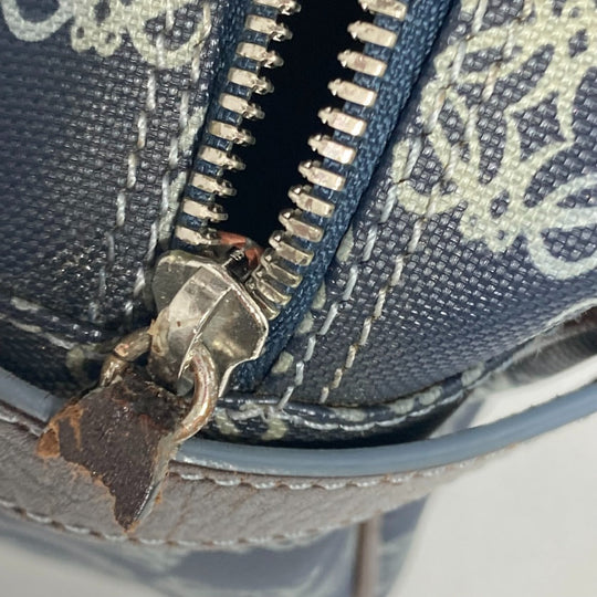 LOEWE Boston Duffel bag PVC / Leather Navy Shoulder Bag Shoulder Bag Anagram logo