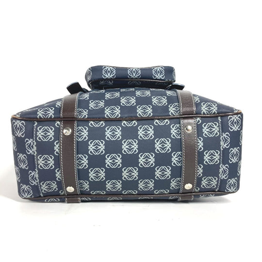 LOEWE Boston Duffel bag PVC / Leather Navy Shoulder Bag Shoulder Bag Anagram logo