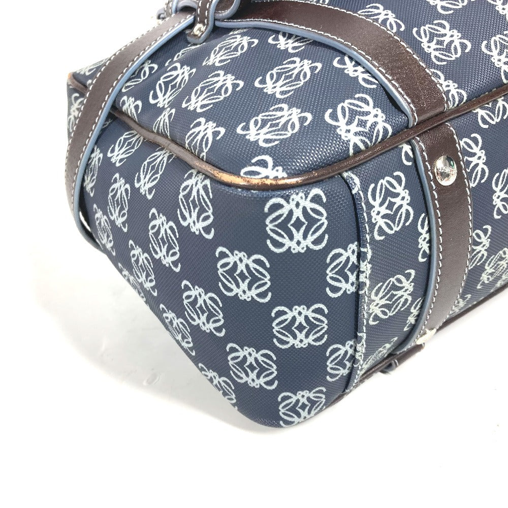 LOEWE Boston Duffel bag PVC / Leather Navy Shoulder Bag Shoulder Bag Anagram logo