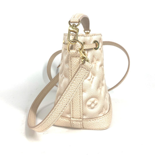 LOUIS VUITTON Shoulder Bag M81463 Monogram Ann Platt Leather beige Monogram Ann Platt Nanonoe Summer Stardust Women Used Authentic